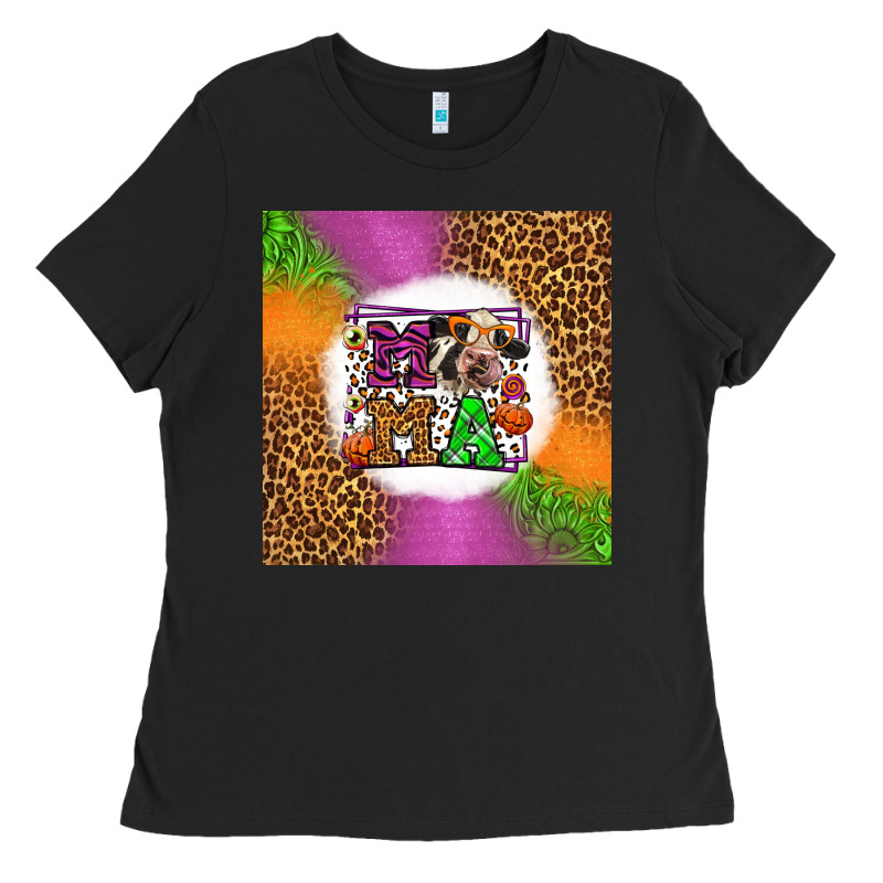 Halloween Cow Mama Ladies Tee by LillyAllenDesigns | Teevron