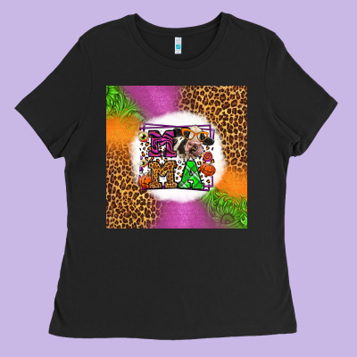 Halloween Cow Mama Ladies Tee Designed By Lillyallendesigns