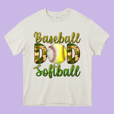 Baseball Dad Softball Heavy Core Tee Designed By Bundleandbundleshop
