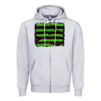 Heather Grey halloween with bat backround Zipper Hoodie - RanaPortraitStore