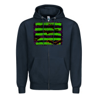 Navy halloween with bat backround Zipper Hoodie - RanaPortraitStore