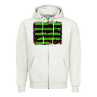 Oatmeal Heather halloween with bat backround Zipper Hoodie - RanaPortraitStore