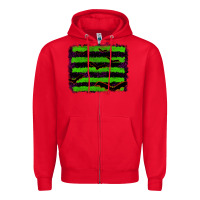 Red halloween with bat backround Zipper Hoodie - RanaPortraitStore