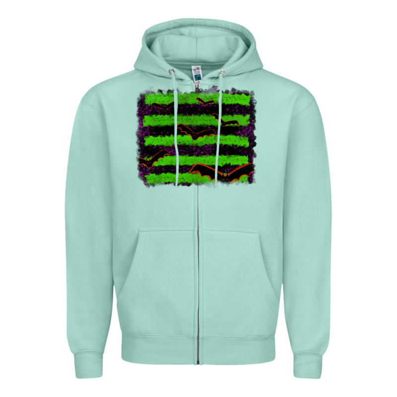 Halloween With Bat Backround Zipper Hoodie by RanaPortraitStore | Teevron