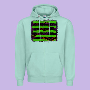 Halloween With Bat Backround Zipper Hoodie Designed By Ranaportraitstore
