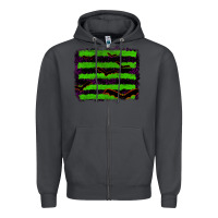 Smoke halloween with bat backround Zipper Hoodie - RanaPortraitStore