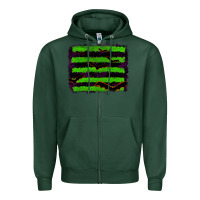 Sports Green halloween with bat backround Zipper Hoodie - RanaPortraitStore