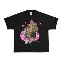 Black Baby Hippo With Tutu Urban Heavy Tee - LillyAllenDesigns