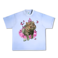 Grape Ice Baby Hippo With Tutu Urban Heavy Tee - LillyAllenDesigns