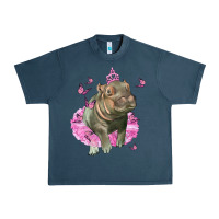 Midnight Navy Baby Hippo With Tutu Urban Heavy Tee - LillyAllenDesigns