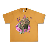 Peanut Butter Baby Hippo With Tutu Urban Heavy Tee - LillyAllenDesigns