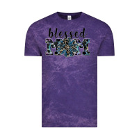 Cloud Purple blessed mom Vintage Tee - SublimationCraftShop