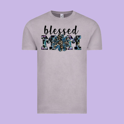 Blessed Mom Vintage Tee Designed By Sublimationcraftshop