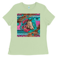 Matcha floral horse Ladies Tee - LillyAllenDesigns