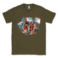 Army Green American wines Classic Tee - FaDigitalArtStudio