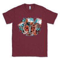 Burgundy American wines Classic Tee - FaDigitalArtStudio