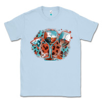 Dusty Blue American wines Classic Tee - FaDigitalArtStudio