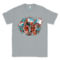 Heather Grey American wines Classic Tee - FaDigitalArtStudio
