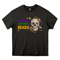 Asphalt on tuesdays we wear beads skull Heavy Core Tee - FaDigitalArtStudio