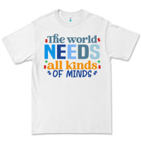 White The world needs all kinds of minds Premium Tee - CowhideDigitalArt