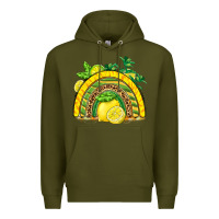 Army Green lemon  rainbow Premium Hoodie - BarkalooDesign