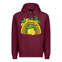 Burgundy lemon  rainbow Premium Hoodie - BarkalooDesign