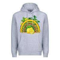 Heather Grey lemon  rainbow Premium Hoodie - BarkalooDesign