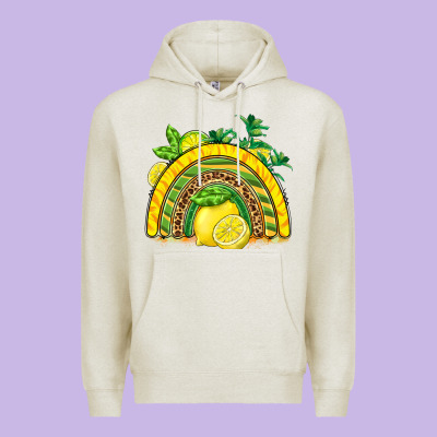 Lemon  Rainbow Premium Hoodie Designed By Barkaloodesign