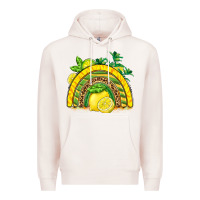 Pale Pink lemon  rainbow Premium Hoodie - BarkalooDesign