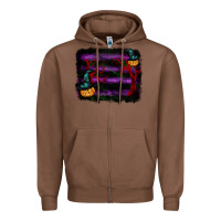 Chestnut halloween witch hat backround Zipper Hoodie - RanaPortraitStore
