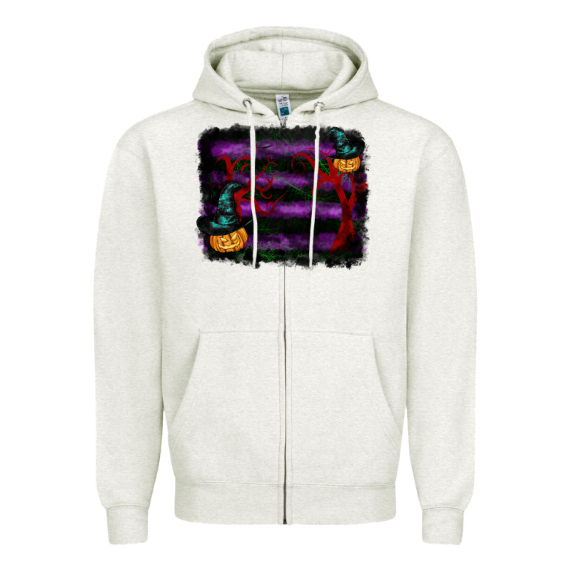 Halloween Witch Hat Backround Zipper Hoodie by RanaPortraitStore | Teevron