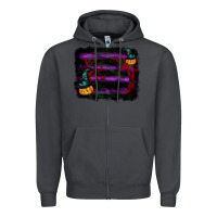 Smoke halloween witch hat backround Zipper Hoodie - RanaPortraitStore