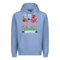 Colony Blue i just want to drink hot chocolate watch christmas movies premium Premium Hoodie - baoMotion