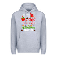 Heather Grey i just want to drink hot chocolate watch christmas movies premium Premium Hoodie - baoMotion