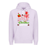 Lilac i just want to drink hot chocolate watch christmas movies premium Premium Hoodie - baoMotion