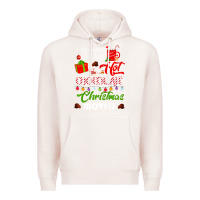 Pale Pink i just want to drink hot chocolate watch christmas movies premium Premium Hoodie - baoMotion