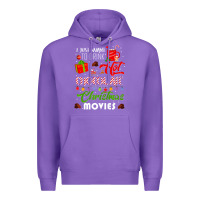 Purple i just want to drink hot chocolate watch christmas movies premium Premium Hoodie - baoMotion