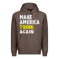 Coffee Make America Think Again Funny Elections President Politics Premium Hoodie - baoMotion
