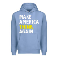 Colony Blue Make America Think Again Funny Elections President Politics Premium Hoodie - baoMotion