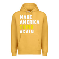 Mustard Make America Think Again Funny Elections President Politics Premium Hoodie - baoMotion