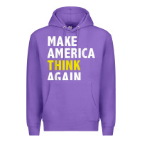 Purple Make America Think Again Funny Elections President Politics Premium Hoodie - baoMotion