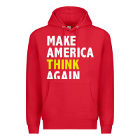 Red Make America Think Again Funny Elections President Politics Premium Hoodie - baoMotion