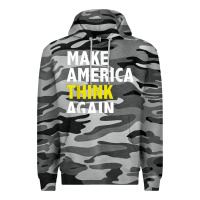Slate Camo Make America Think Again Funny Elections President Politics Premium Hoodie - baoMotion