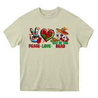 Mossy Peace Love Day Of The Dead Heavy Core Tee - BundleAndBundleShop