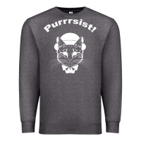 Charcoal Heather Purrrsist Premium Sweatshirt - Bettercallsaul