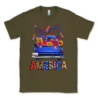 Army Green Western Fourth Of July America Truck Classic Tee - FaDigitalArtStudio