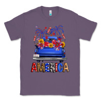 Lavender Western Fourth Of July America Truck Classic Tee - FaDigitalArtStudio