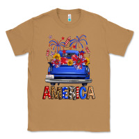 Toasted Coconut Western Fourth Of July America Truck Classic Tee - FaDigitalArtStudio