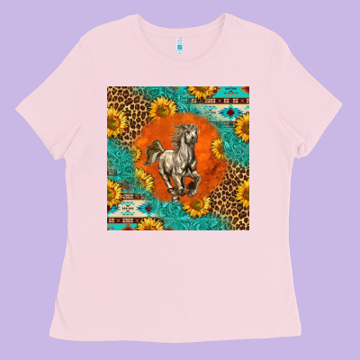 Western Percheron Horse Ladies Tee Designed By Lillyallendesigns