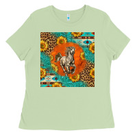 Matcha western percheron horse Ladies Tee - LillyAllenDesigns